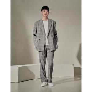 [롯데백화점]맨잇슈트 맨잇슈트 오버핏 울100 캐주얼 여름 셋업 정장 MAHB10-183GRIS일산점