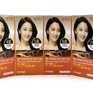 댕기머리 한방칼라크림(4호 자연갈색)60gX10통/댕기머리염색약/새치염색