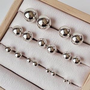 2mm~7mm  은볼귀걸이 세트 실버 925 silver 심플 기본 원형