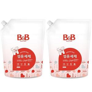 [비앤비][리뉴얼] 비앤비 유아 세탁 섬유세제 시그니처 리필형 1500ml X 2개