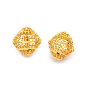 24K 순금 촘촘볼 다이아쉐입 귀걸이 7.5g (2돈)