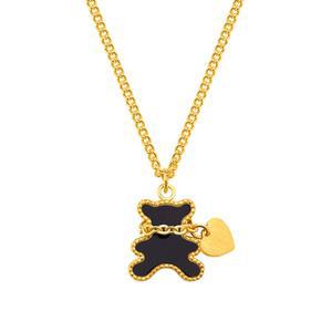 갤러리아 순금 목걸이 리버스 하트 곰돌이 24K 11.25g 18K장식