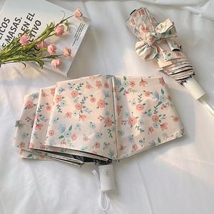 [홀리지]모레아 미니 플라워 초경량 자동 양우산
