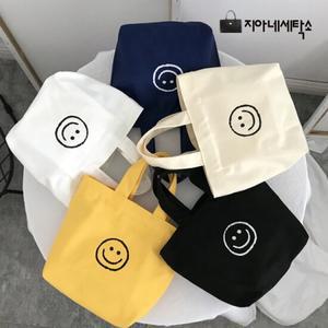 [지아네세탁소] 스마일미니캔버스 토드백 캔버스백 여성가방