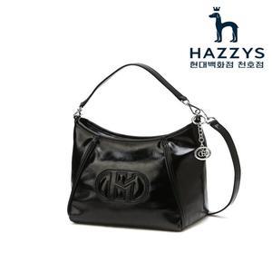 [헤지스ACC] HIBA4F524BK [H20크링클]시그니처 H 패치 블랙 호보숄더백 S (롱스트랩SET) (유광)