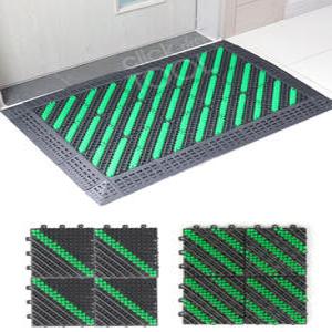 현관 발 도어 발판 매트 카디매트 출입구 로비 블럭 조립 60cm x 90cm 그린