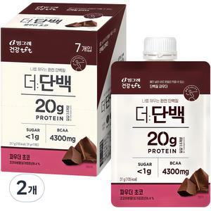 빙그레 더 단백 프로틴 단백질 파우더 초코 31g 14개입