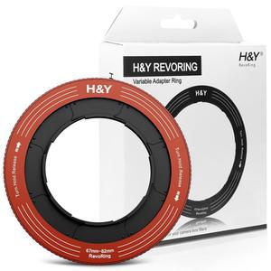 H&Y 스텝업 링 어댑터 가변 렌즈 필터 67-82mm 레드, 레보링 시리즈
