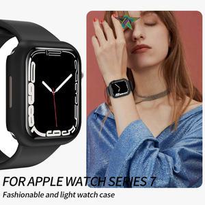 워치 시리즈용 보호 커버, 매트 하드 PC 케이스, iWatch 케이스, Se654, 40mm, 44mm 프레임 범퍼, 41mm, 45mm, 8/7 애플워치 시리즈 9/8/7 41mm 45mm 무광 하드 PC 케이스용 보호 커버 i워치 Se654321 40mm 44mm 38