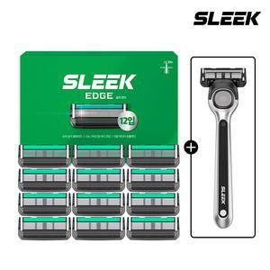 (15%즉할) SLEEK 슬릭 엣지 면도날 기획세트 4호(12입)+증정3종(면도기+T1폼+포토카드)