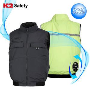 쿨링조끼 K2 safety 에어윈드베스트2 냉풍 팬조끼 USB충전 입체디자인 현장 작업 워크웨어