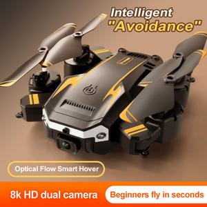미니 S6 RC 드론 HD 듀얼 카메라, 장애물 회피 항공 사진 쿼드콥터, 초보자용 부시리스 모터 드론