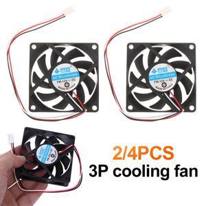24PCS 휴대용 컴퓨터 케이스 쿨러 12V 7cm 70mm PC CPU 냉각 쿨러 팬