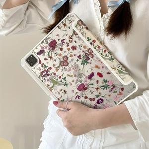 1pc 다채로운 꽃 스탠드 태블릿 보호 케이스 iPad 10.9/10.2/Air4/5/Pro11/10th/10.5 케이스에 사용 가능