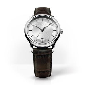 모리스라크로와 레 클라시크 데이데이트 쿼츠 38mm 가죽밴드 LC1227-SS001-131-1