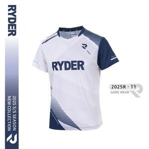 라이더 RYDER 2025R-11 경기복 남성/여성 게임웨어 반팔티 배드민턴 탁구 스쿼시 스포츠의류 2025R-11