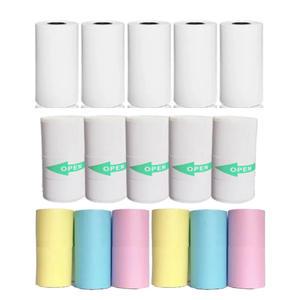 프린터 용지 감열지 58mm 소형 롤 57x25MM 흰색 선워터 DIY 스티커 라벨 영수증 빌 자체 접착 용지