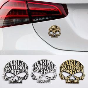 오토바이 스티커  해골 HARLEYDAVIDSON 연료 탱크 커버 엔진 금속 측면 라벨 수정