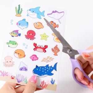 잘라쓰는 여름 스티커 다꾸 파우치 가방 꾸미기 diy 키트 물고기 바다 어린이 만들기체험 여름만들기 미술