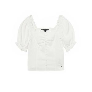 게스 GUESS 백 스모킹 퍼프소매 블라우스 YN2W4265 542946