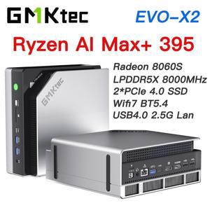 GMKtec EVO X2 AI 미니 PC AMD Ryzen Max+ 395 LPDDR5X 64GB/128GB 2TB PCie4.0 SSD WIFI7 BT5.4 2.5G USB4
