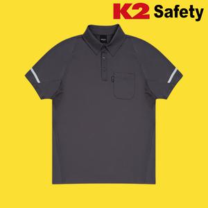 케이투세이프티 TS-221R (GR) 땀흡수 여름 폴로 반팔티셔츠