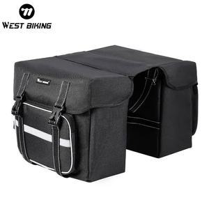 WEST BIKING 자전거 야외 바이크 로드 대용량 가방, 트렁크 사이클링 더블 짐 25L 뒷좌석 가방 패니어 MTB 운반