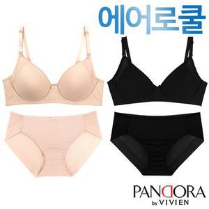[판도라by비비안]에어로쿨 풀컵무빙몰드 브라팬티2종[PB7100]75A 90B