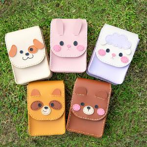 동물 크로스백 만들기 diy 세트 가죽 공예 키트 핸드폰 가방 재료 휴대폰 반제품 어린이 바느질 수업 교구