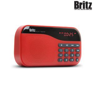 브리츠 BA-PR1 Plus 포터블라디오 레드 FM라디오 MP3 재생 스피커