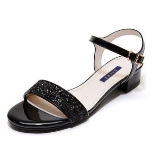 갤러리아 세라 여성 펌프스 통굽샌들 S21S406 검정3CM