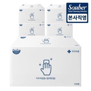 자우버 알콜스왑 소독티슈 개별포장 100매 5개