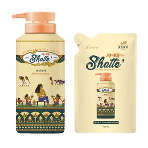 무궁화 사해소금 때비누바스 화산송이 500ml 1개/2개 리필 450ml 로즈 스킨샤워 크렌징 택1