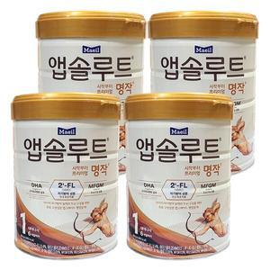 매일유업 앱솔루트 명작 2FL 분유 1단계 800g 4개
