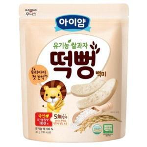 [신세계몰]아이얌 유기농 쌀과자 백미 떡뻥 30g x 6개