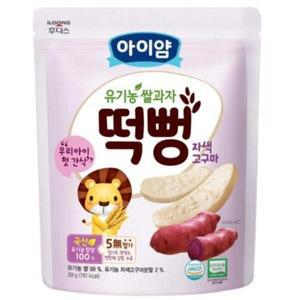 [신세계몰]아이얌 유기농 쌀과자 자색고구마 떡뻥 30g x 6개