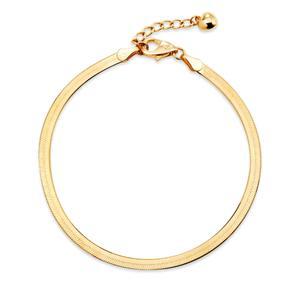 14K 와이드 3mm 스네이크 뱀줄 팔찌 MOB40055