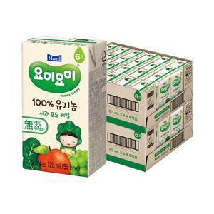 요미요미 유기농주스 사과포도케일 125ml 48팩