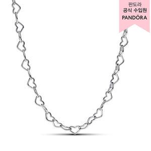 [판도라][백화점 보증서 제공]링크드 하트 콜리어 네크리스 _393334C00