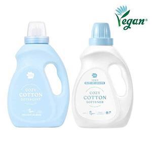 [그린핑거]그린핑거 포근한코튼 세탁세제 1.4L + 섬유유연제 1.4L