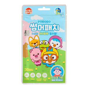 뽀로로 썸머패치 30매x1개 유아아기키즈 모기패치 밴드형 모기퇴치 야외 캠핑용 바캉스