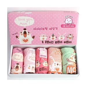 엠알키즈 아이러브맘 여아팬티 5매입 아동 유아 어린이 키즈 속옷 삼각