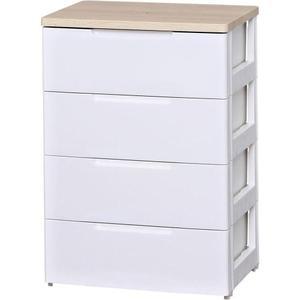 아이리스 우드상판서랍장 HG-554(4단) 레일형/화이트서랍