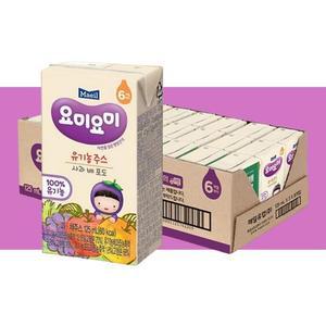 매일유업 요미요미 유기농 주스 사과 배 포도 125ml (24개)