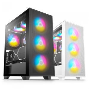 DAVEN APEX V2 스윙도어 강화유리 윈도우 PC케이스 (블랙)