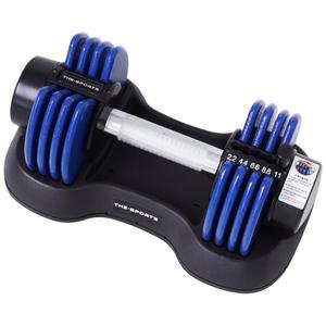 [기타]더스포츠 11KG 원터치 무게조절덤벨 조립식 아령 홈트 가정용