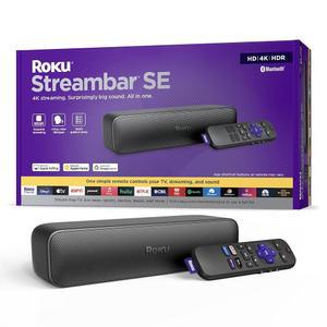 Roku Streambar SE | 4K /HDR 스트리밍, 프리미엄 스피커, 선명하고 선명한 대화를 위한 향상된 음성 선명도를 갖춘 2-in-1 TV 사운드바 - 빠른 가이드 간단한 설정