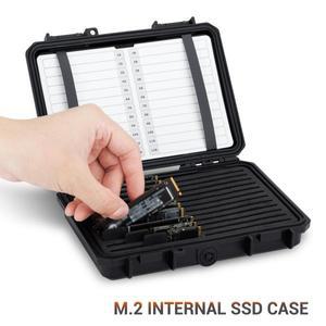방수 임팩 방지 SSD 카드 케이스 24 슬롯 M.2 2280 2242/2230 거치대 드라이브 보관함