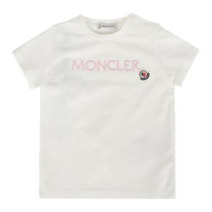 몽클레어 25SS 키즈 로고 반팔티 화이트 8C00006 89AUM 034