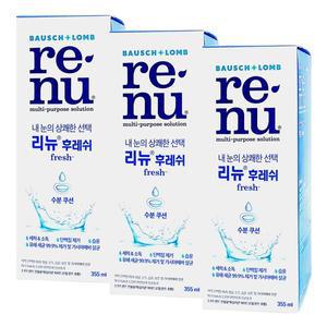 [기타]바슈롬 리뉴 후레쉬 렌즈 세정액 355ml X 3개